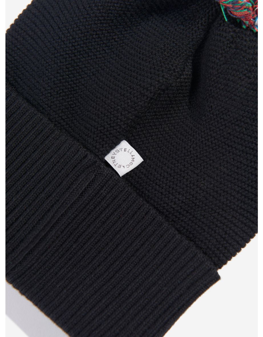 Baby Penguin Bobble Hat in Black - 3