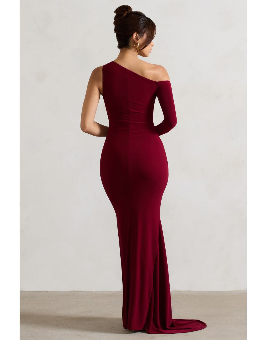 Contradiction | Port One-Sleeve Asymmetric Floor Dress - 4