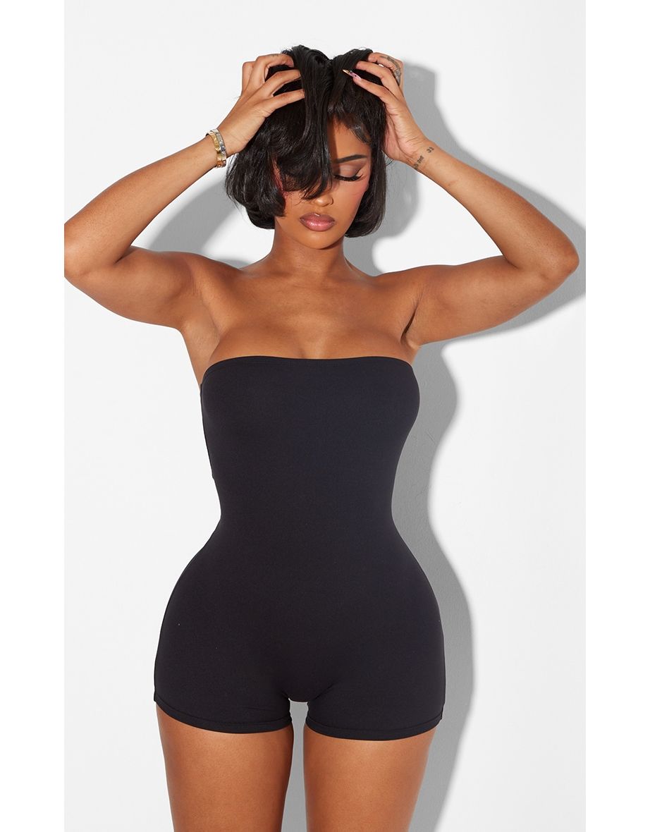 Shape Black Sculpted Bandeau Unitard