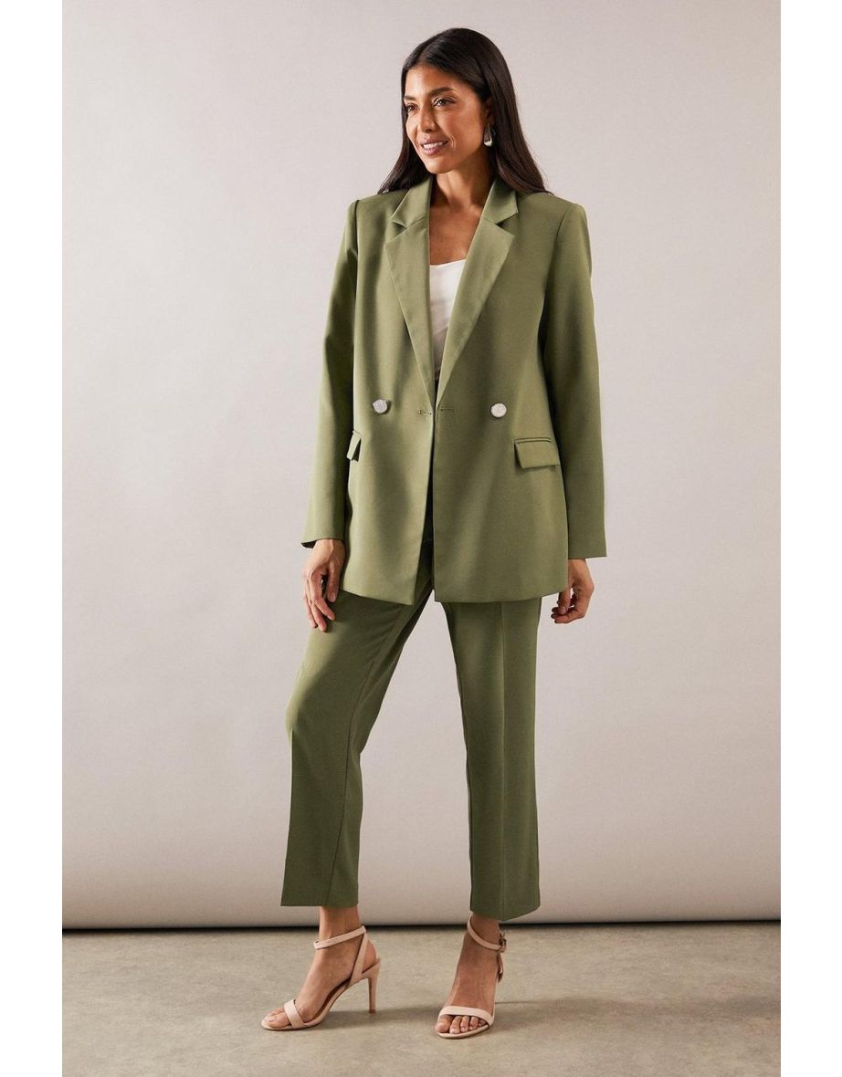 Double Breasted Button Detail Blazer