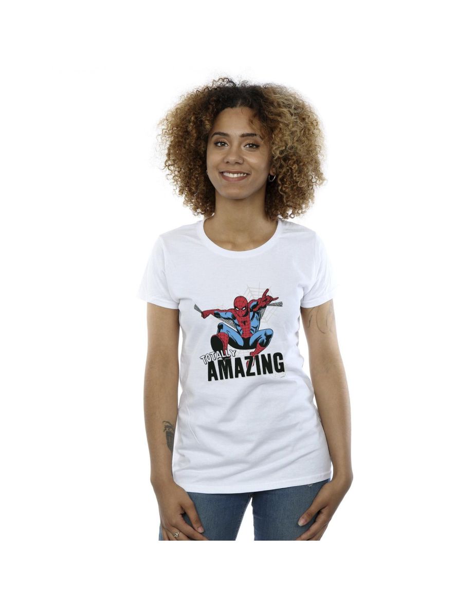Marvel Womens/Ladies Spider-Man Amazing Cotton T-Shirt - White