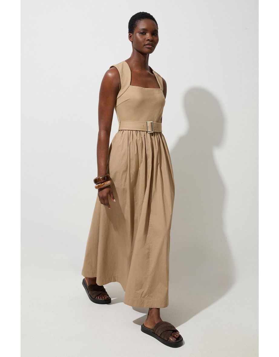 Petite Scoop Neck Jersey Cotton Mix Maxi Dress - 2