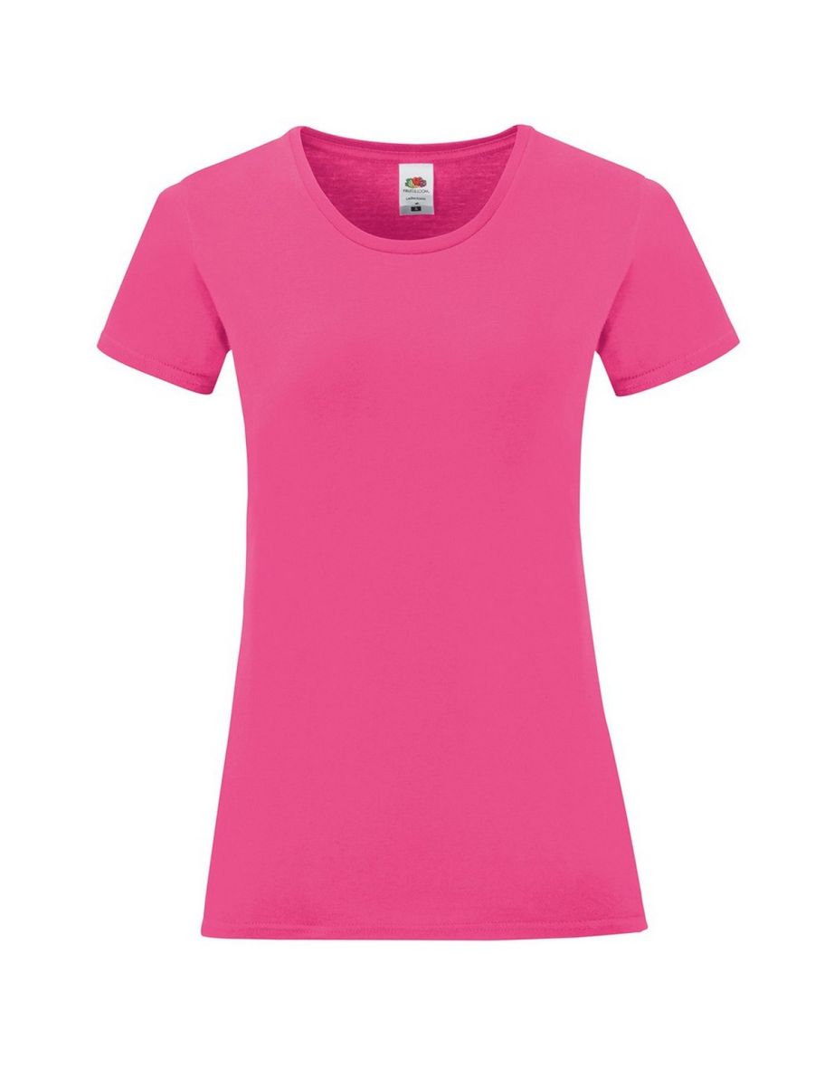 Fruit of the Loom Womens/Ladies Iconic T-Shirt - Fuchsia