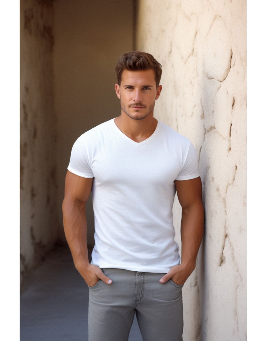T-Shirt - White - Slim fit - 8