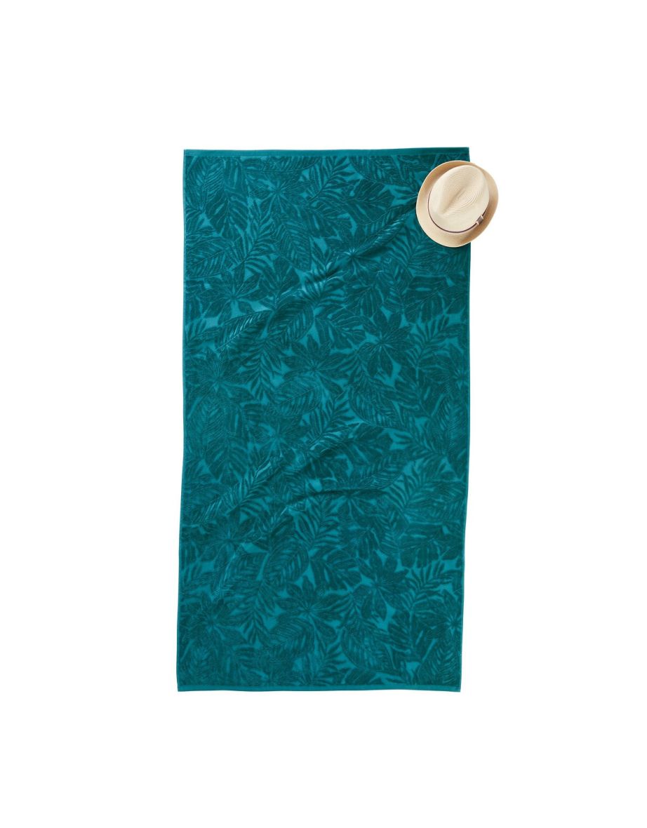 Ficus 100% Cotton Velour Beach Towel