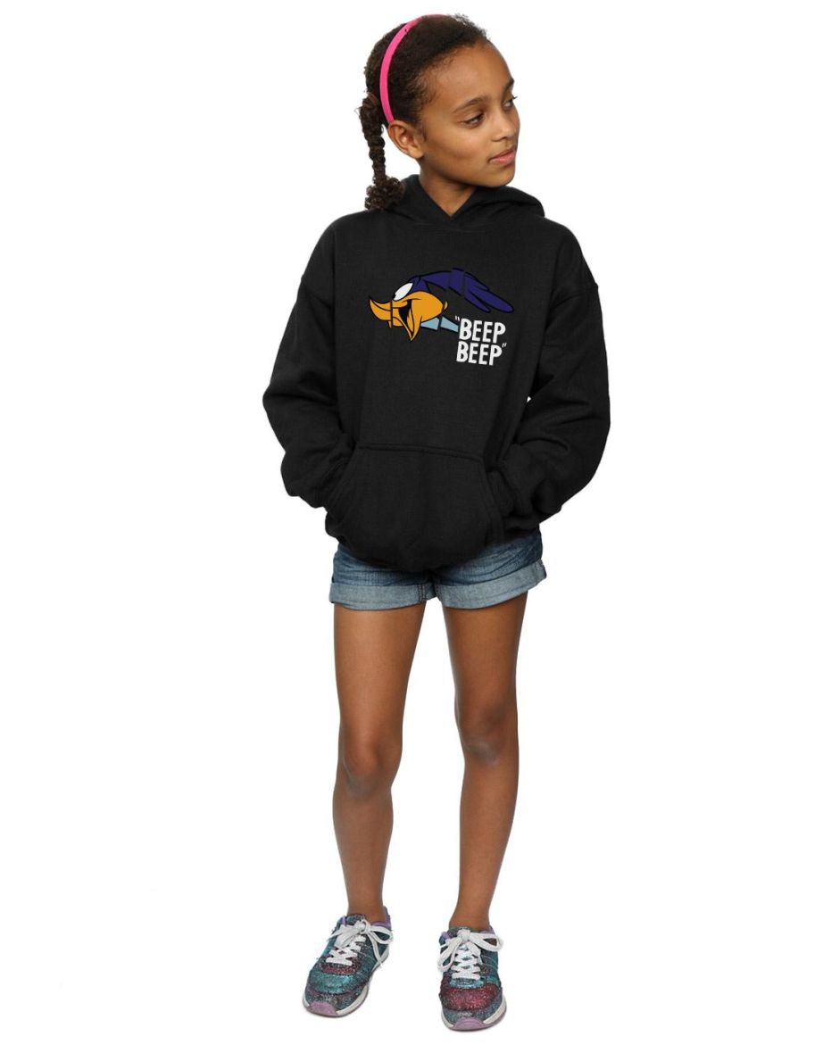 Looney Tunes Girls Road Runner Beep Beep Hoodie - Black - 3