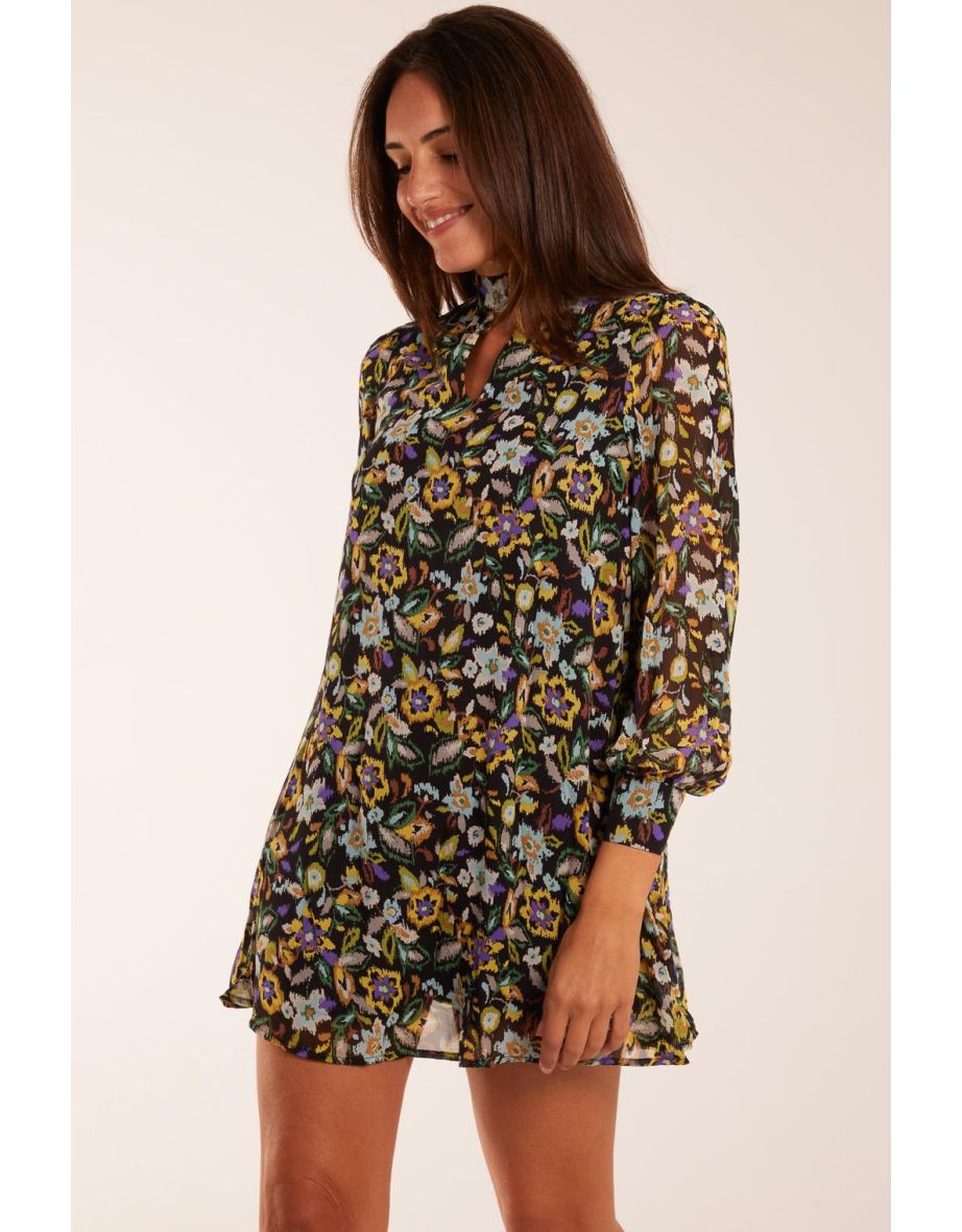 High Neck Swing Dress