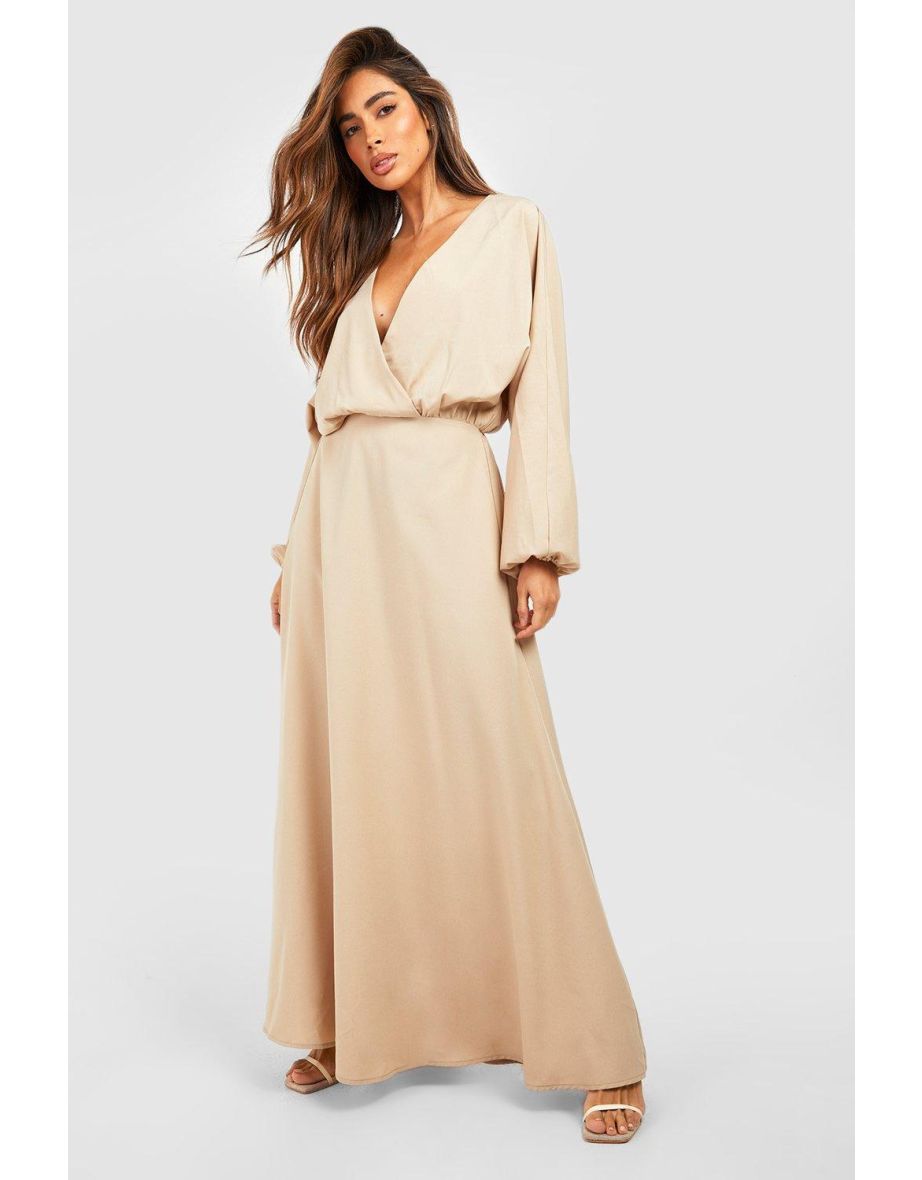 Kimono sleeve clearance wrap maxi dress