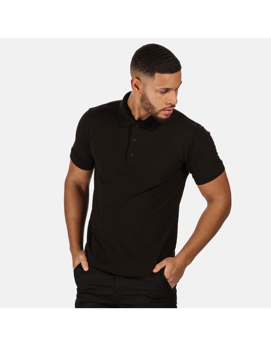 Regatta Professional Mens Classic 65/35 Short Sleeve Polo Shirt - Black