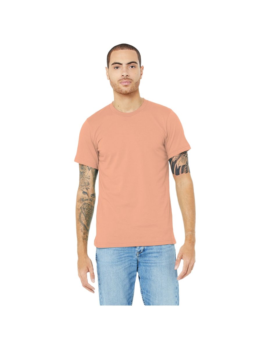 Canvas  Jersey Crew Neck T-Shirt / Mens Short Sleeve T-Shirt - Sunset - 2
