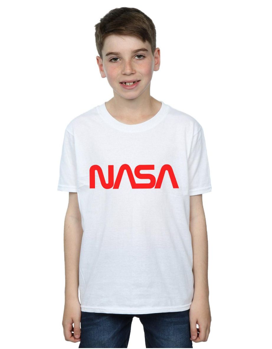 NASA Boys Modern Logo T-Shirt - White