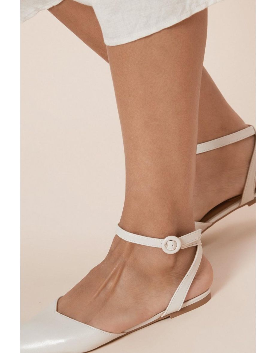 Poppy Open Back Ballet Flats - 3