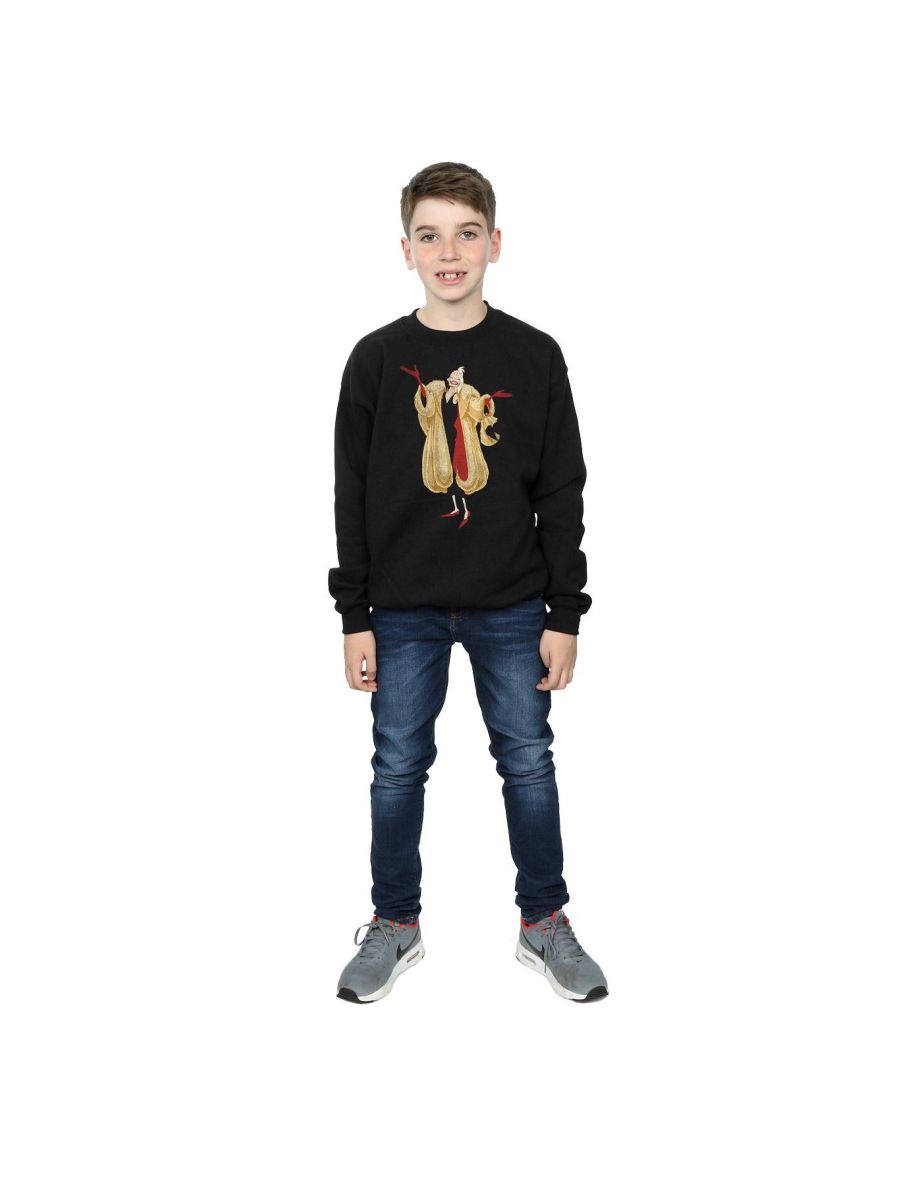 Disney Boys 101 Dalmatians Classic Cruella De Vil Sweatshirt - Black - 3