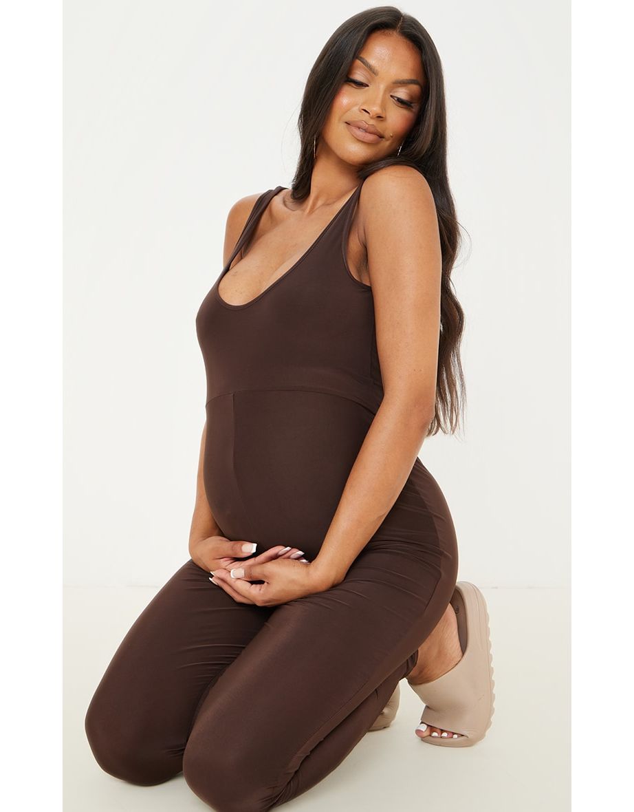 Maternity Black Slinky Jumpsuit