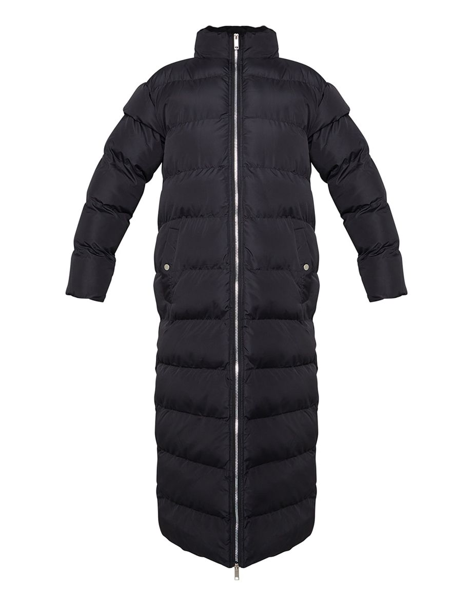 Black Bubble Maxi Puffer Jacket - 4