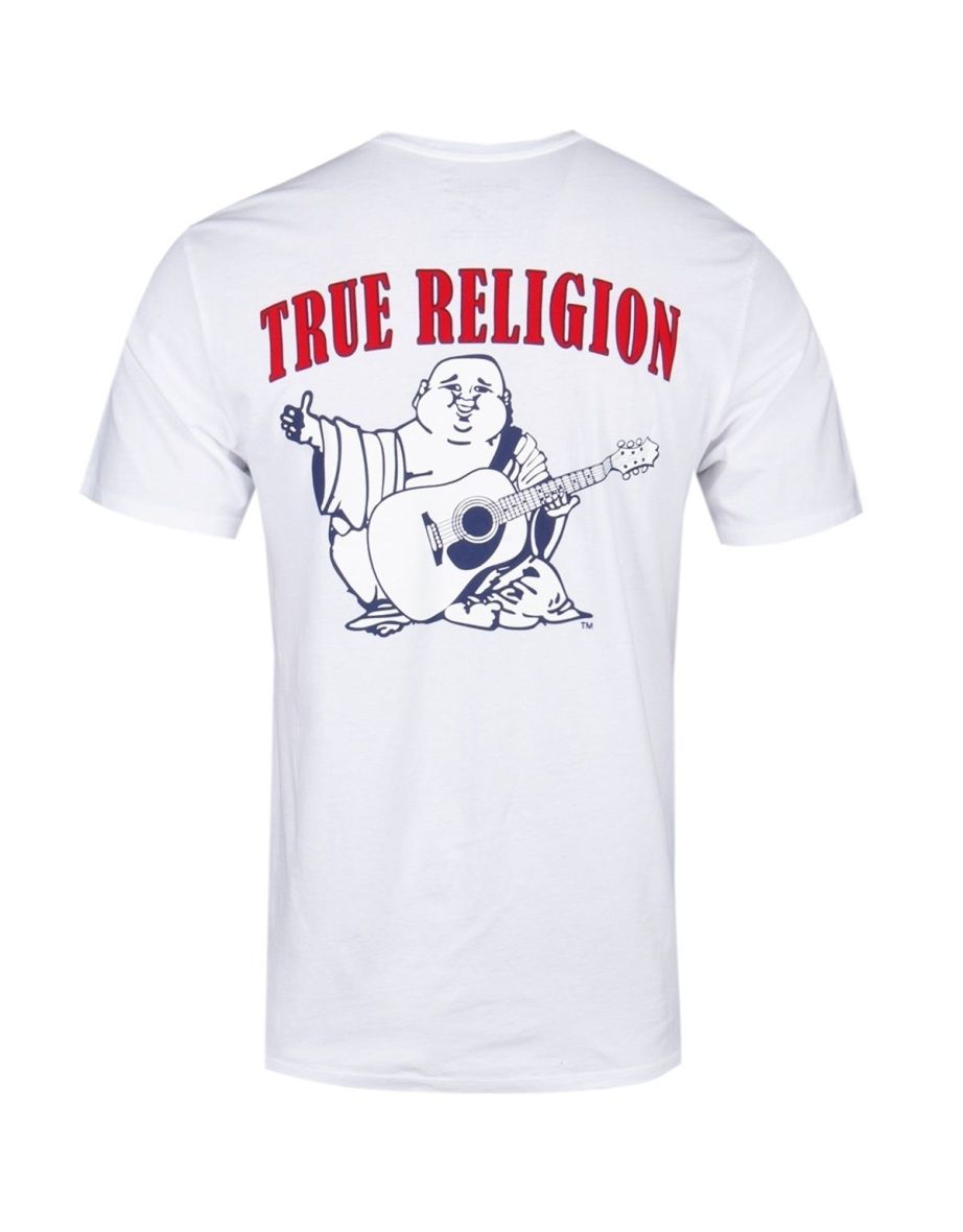 Men's True Religion Buddha Logo T-Shirt in White - 1
