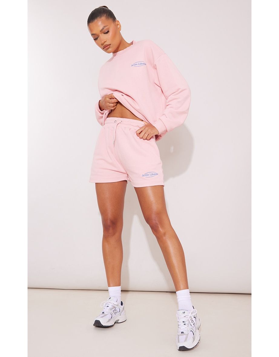 NEW! - PRETTYLITTLETHING plt Velour Runner Shape Hot Pink Shorts