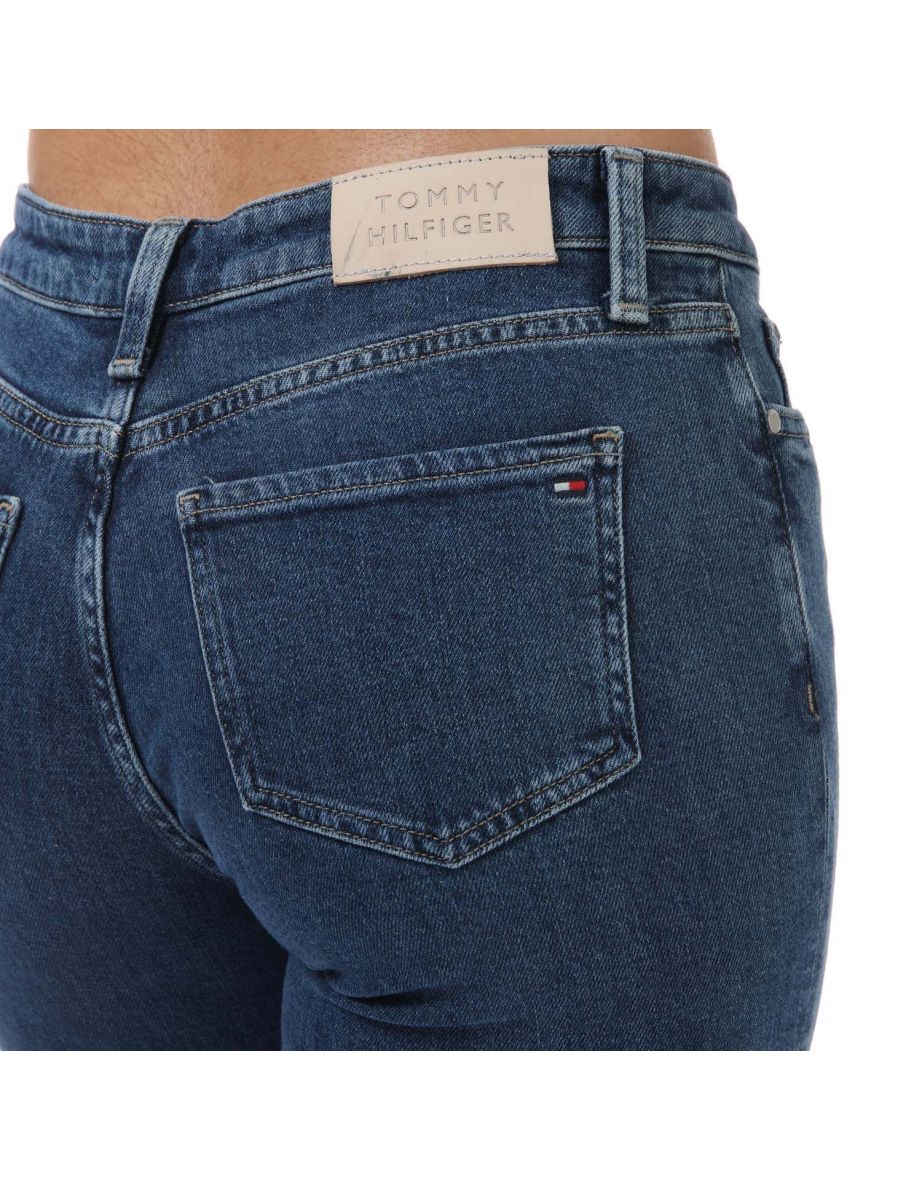 Women's Tommy Hilfiger Rome Mid Rise Straight Jeans in Blue - 5