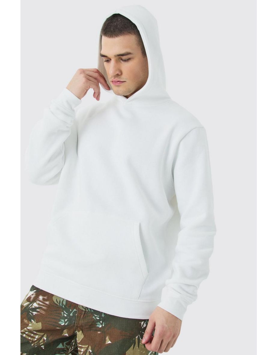 Tall Man Signature Over The Head Hoodie In White - white - 2