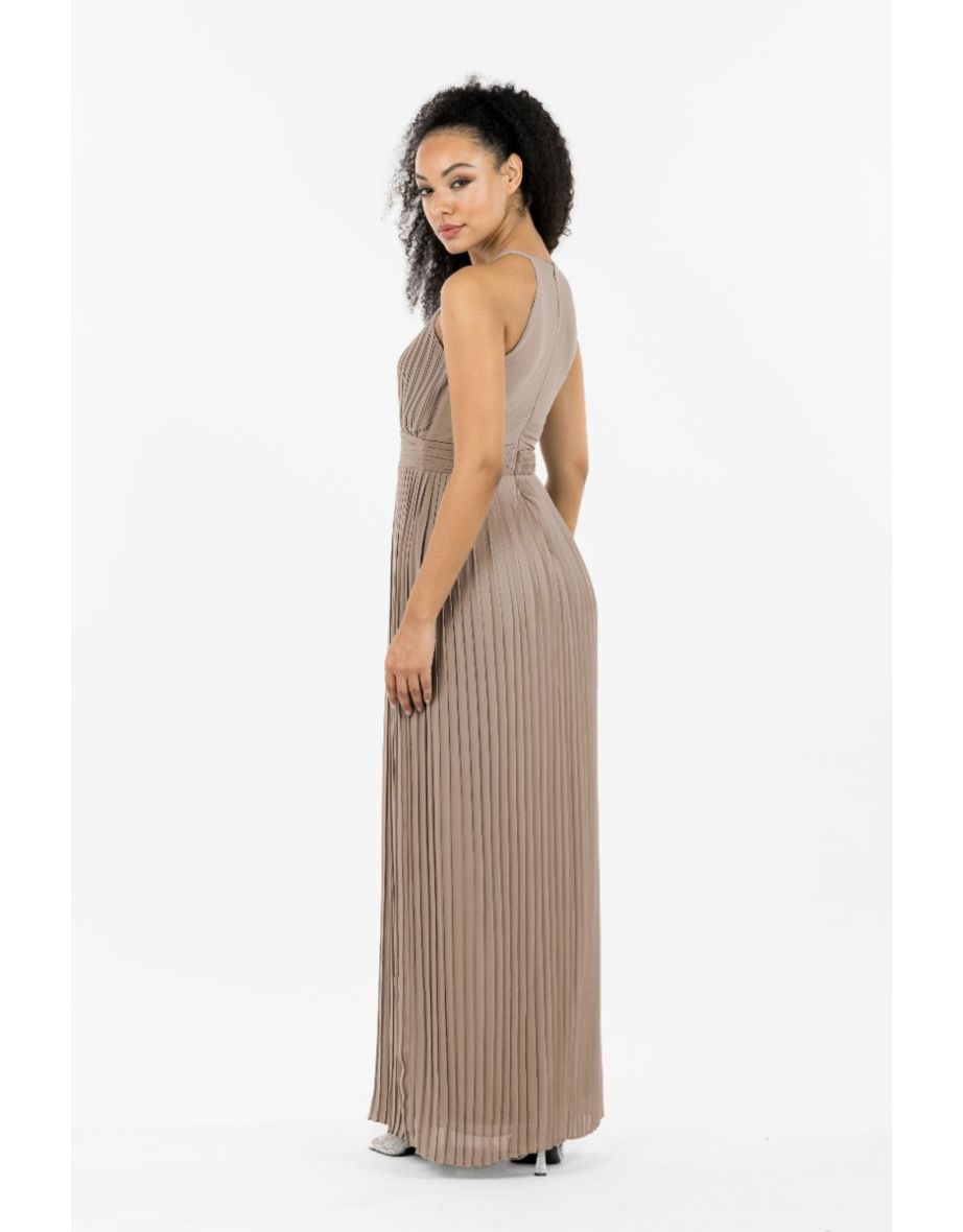 TFNC Serene Taupe Maxi Dress - 2