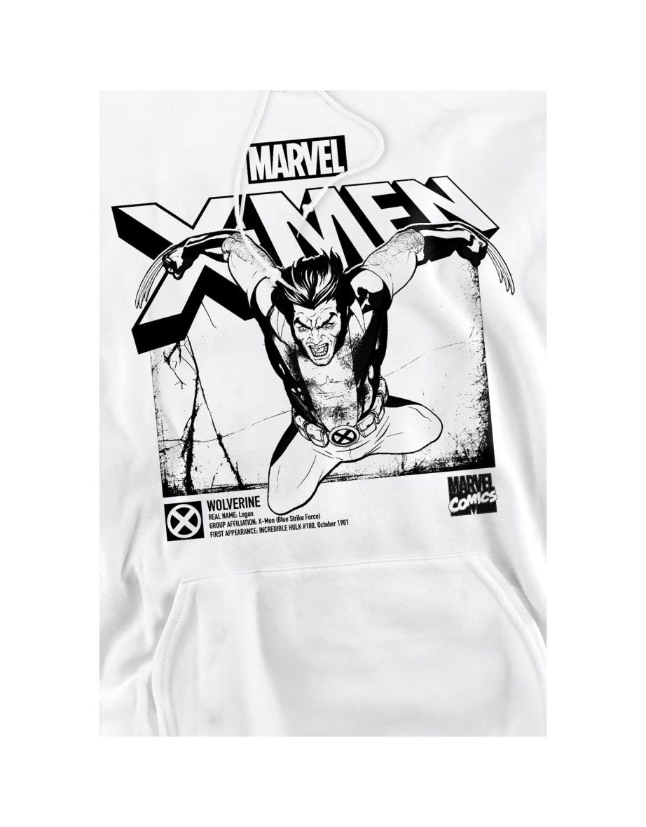Marvel Mens X-Men Wolverine Jump Hoodie - White - 3