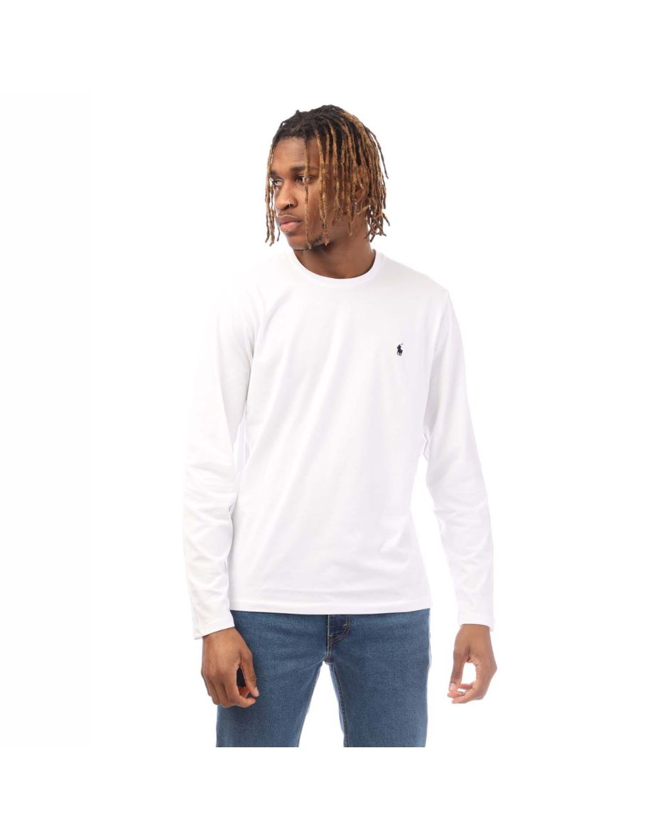 Men's Polo Ralph Lauren Lightweight Long Sleeve T-Shirt in White