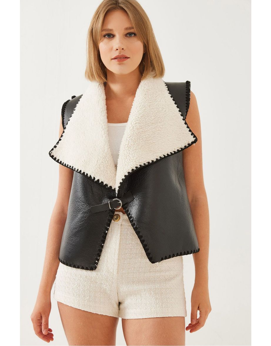 Women's Handcrafted Detailed Sheepskin Vest