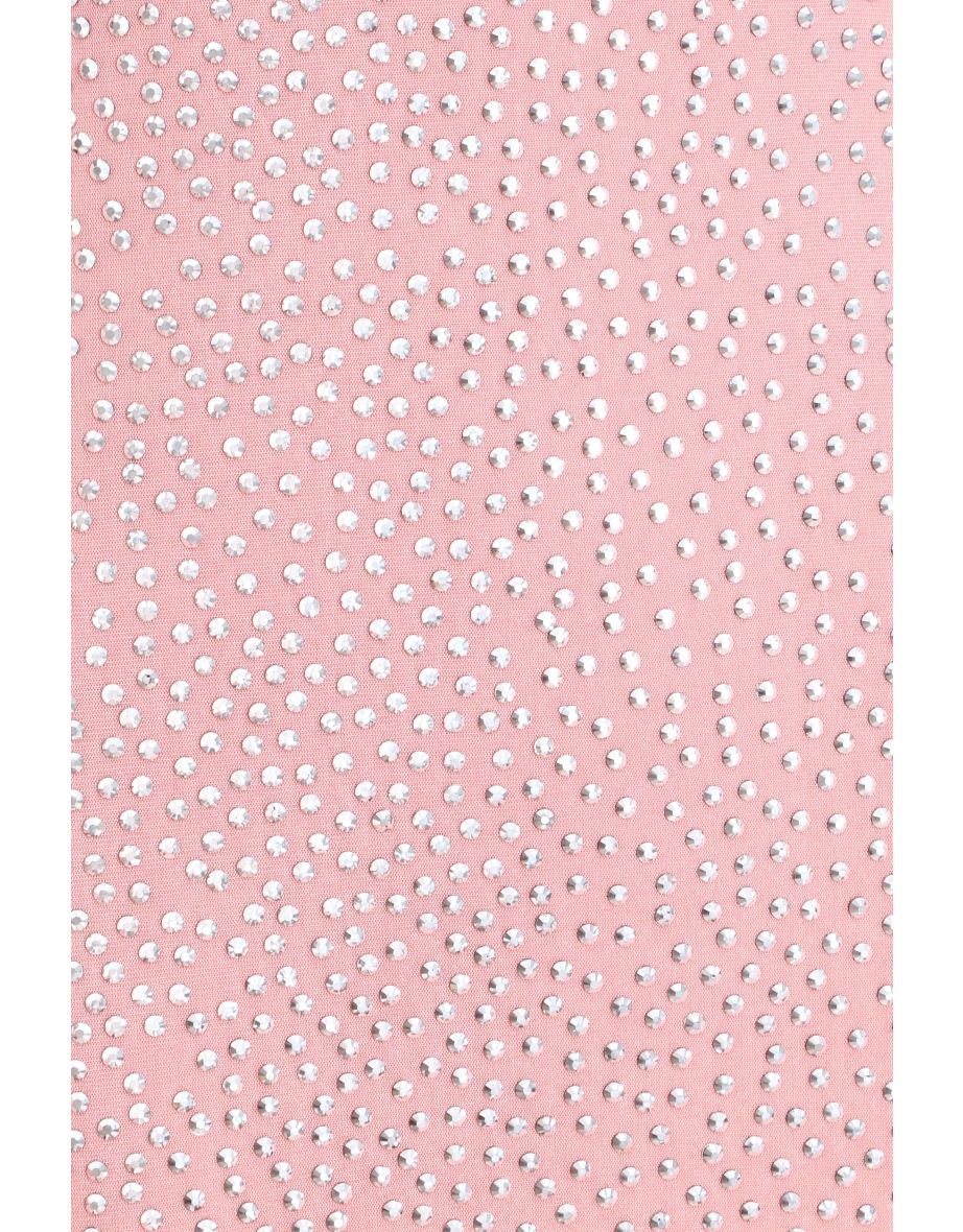 Pink Rhinestone Cold Shoulder Dress - 5