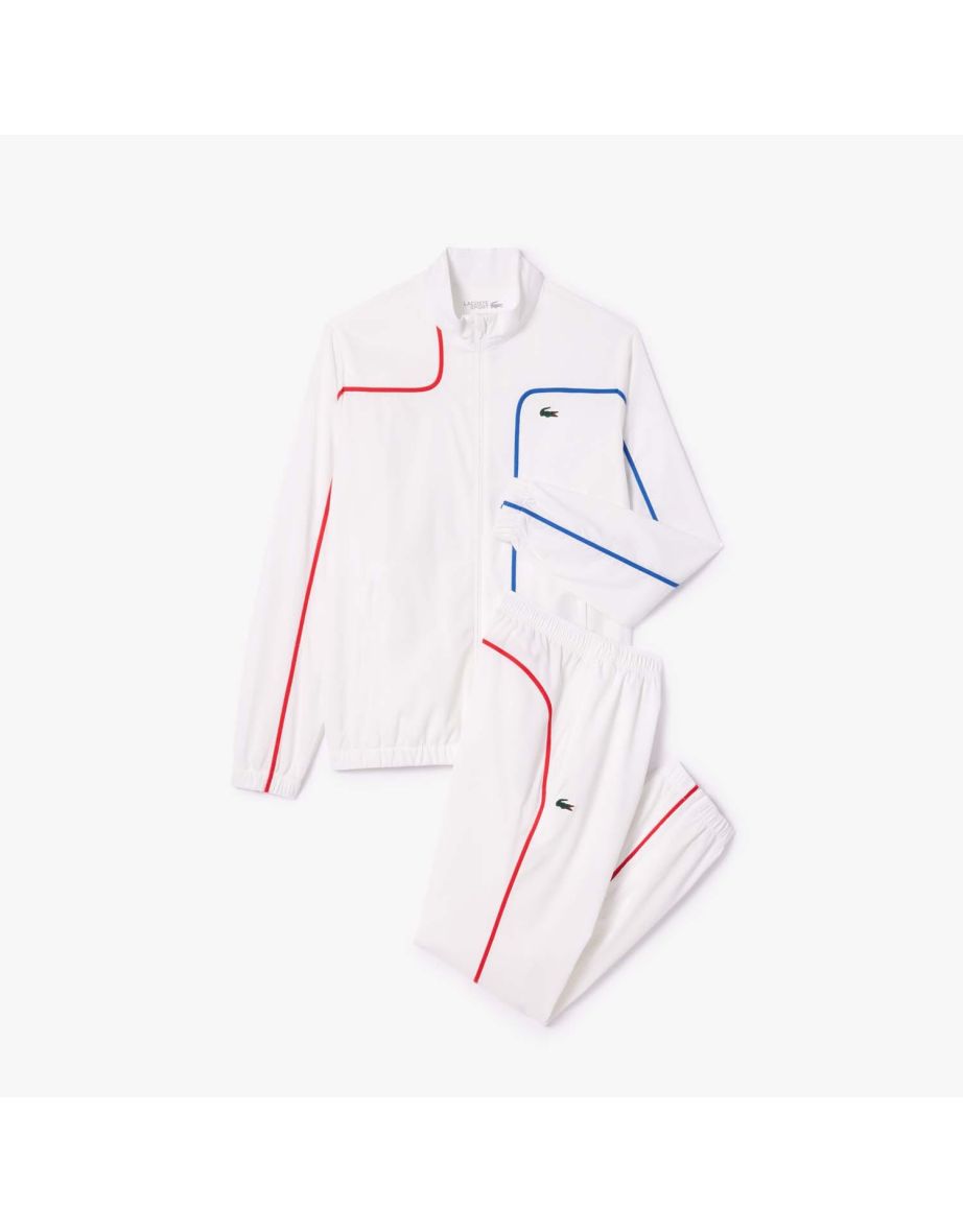 Men's Lacoste Sport Colour Block Tennis Tracksuit in White