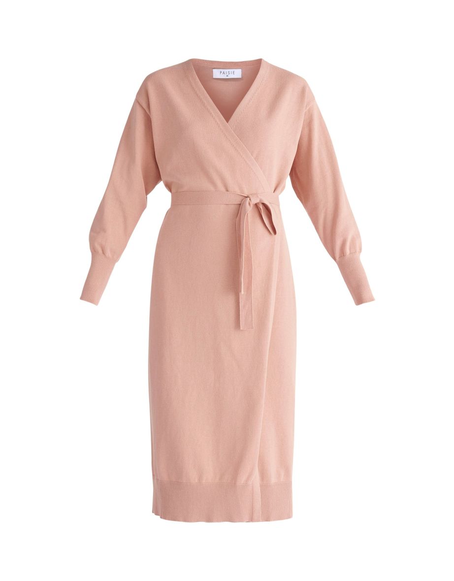 Knitted Wrap Dress - 9