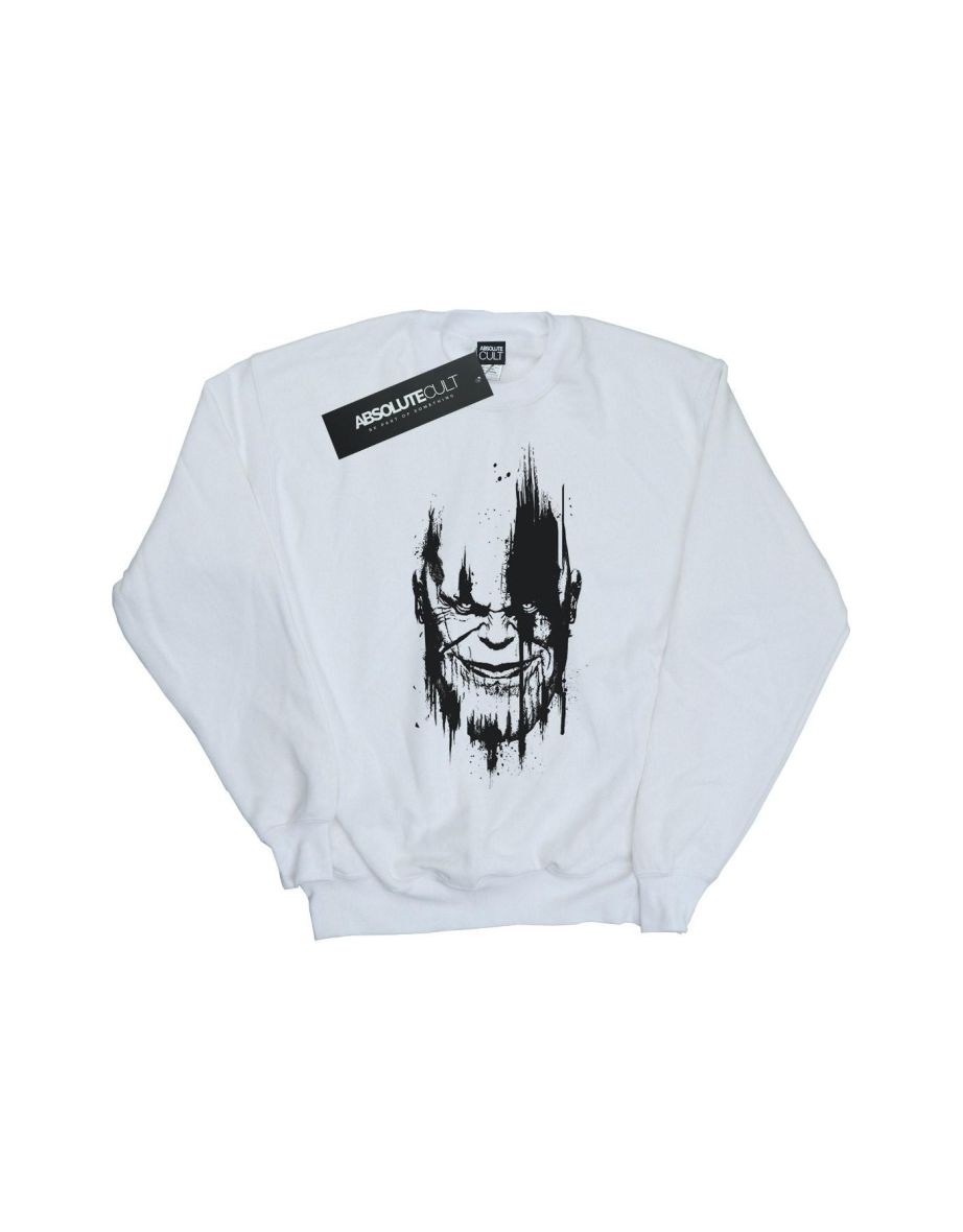 Marvel Boys Avengers Infinity War Thanos Face Sweatshirt - White - 3