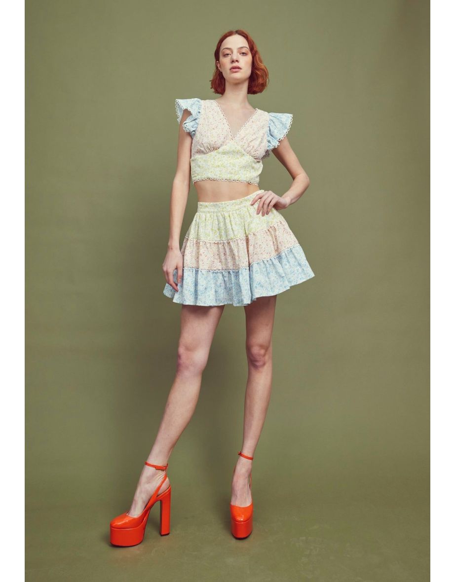 Birdie Co-ord Mini Skater-Skirt