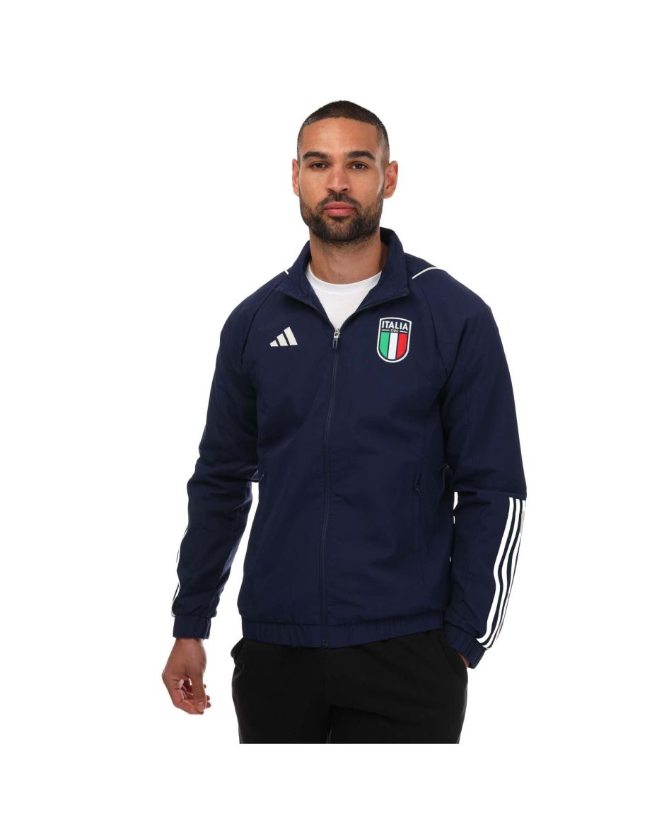 Men's adidas Italy Tiro 23 Presentation Track Top in Blue