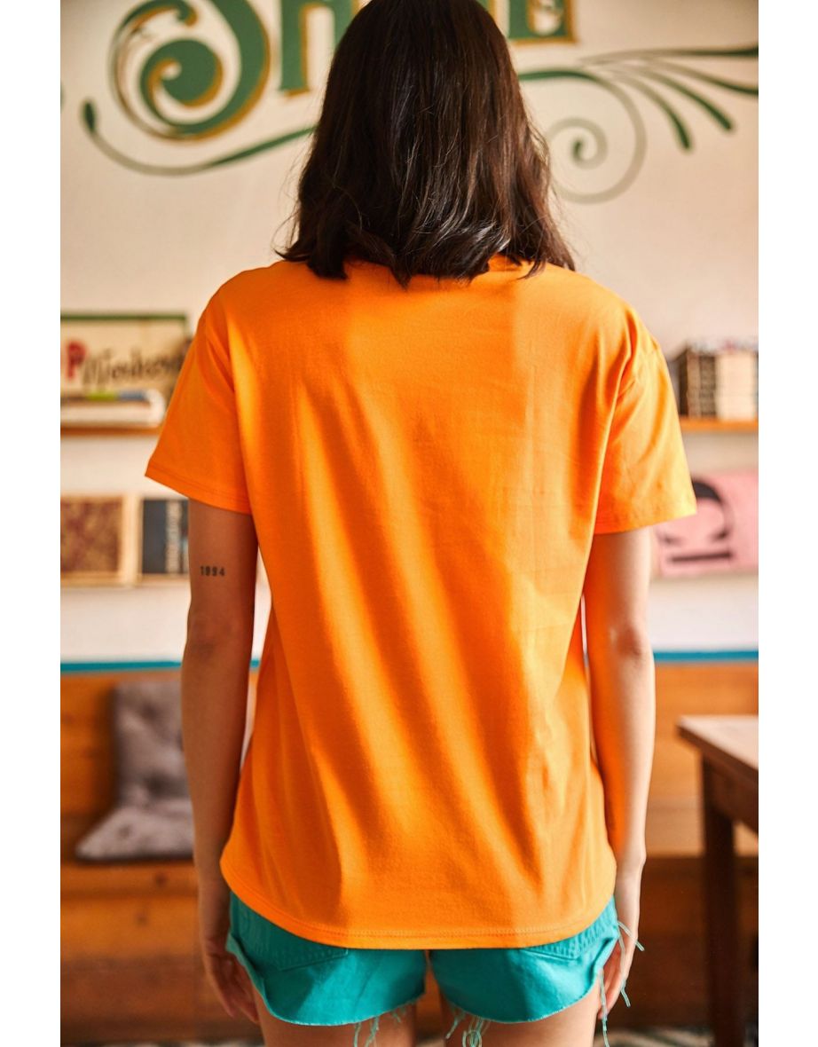 Women's Orange Ocean T-Shirt - 4