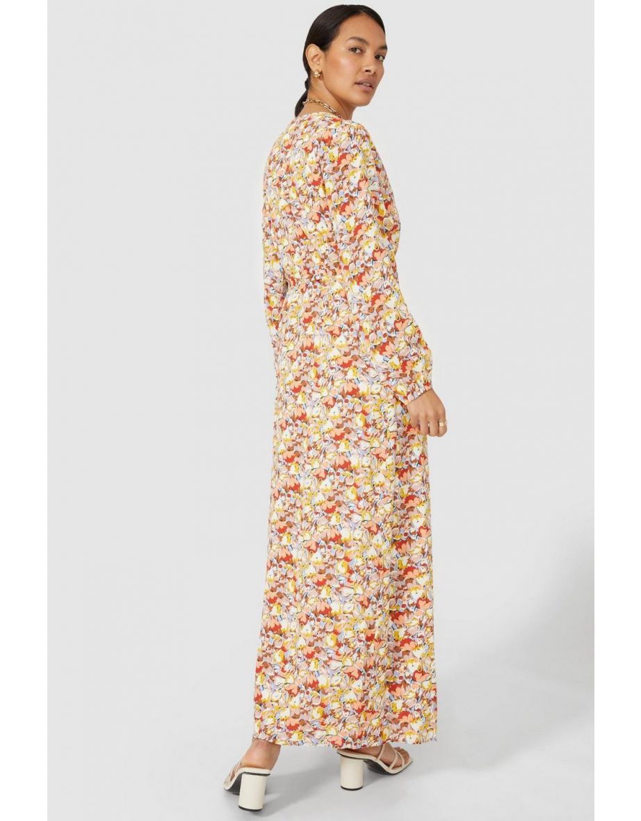Petite Printed Wrap Maxi Dress - multi - 3