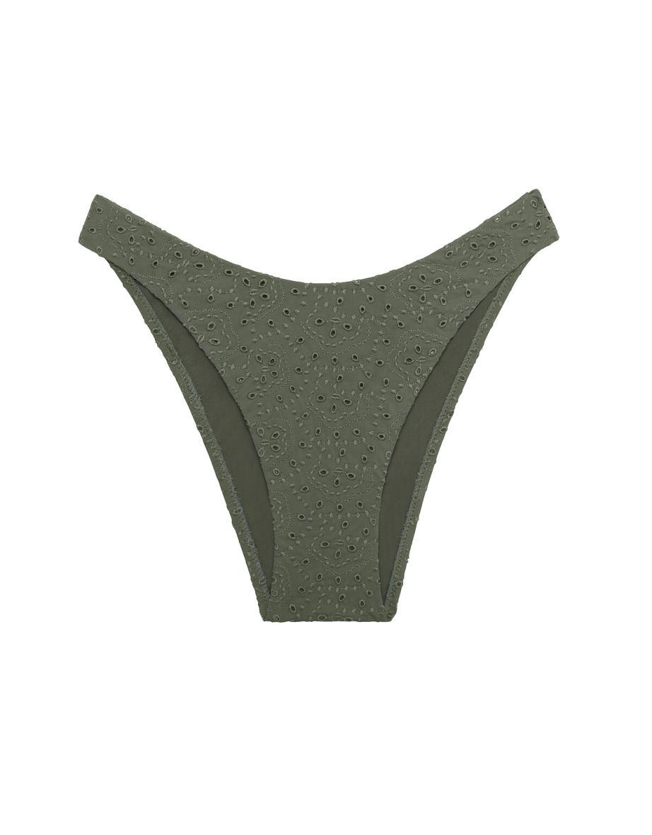 Eyelet Solids High Cut Bikini Bottoms - 3