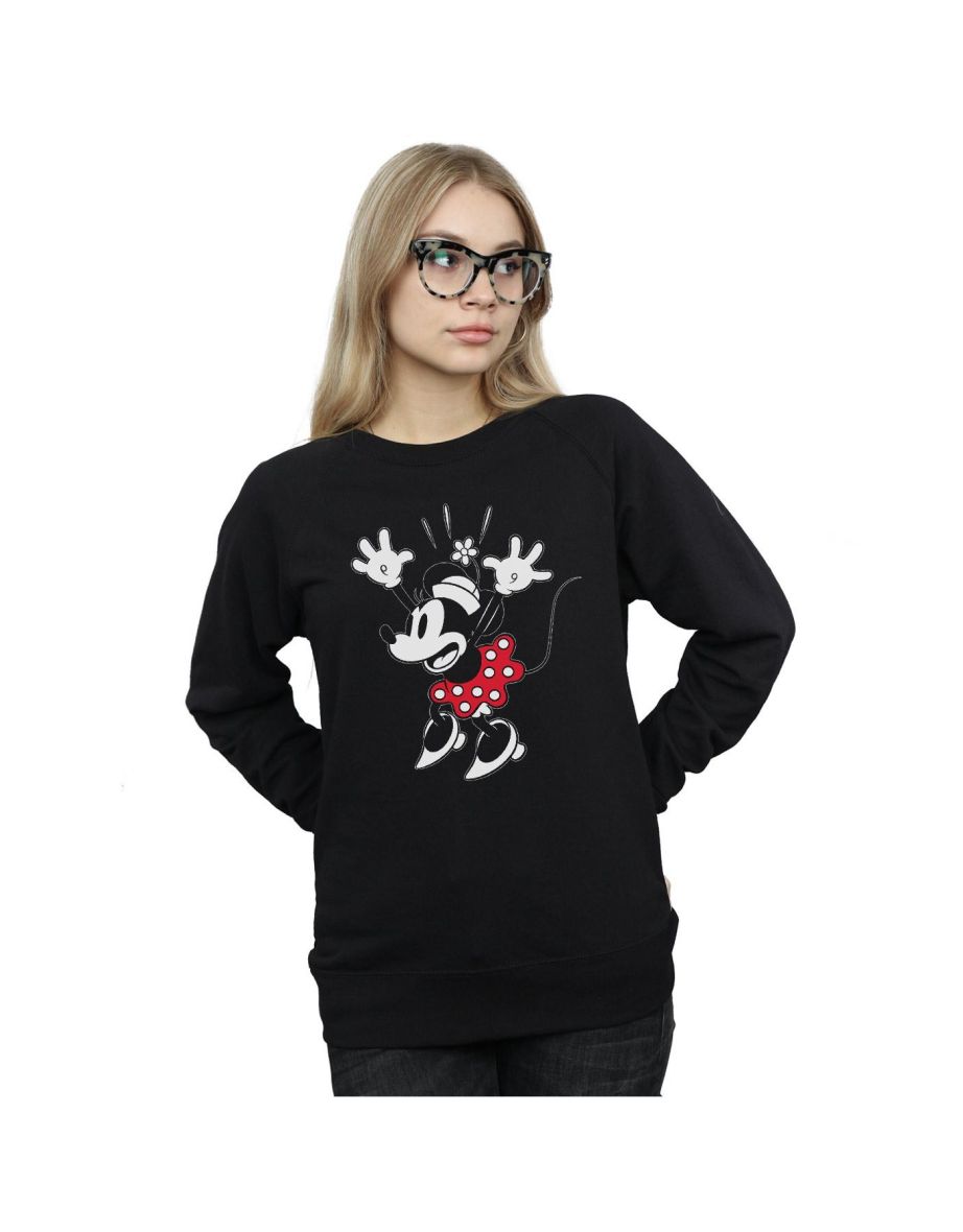 Disney Womens/Ladies Minnie Mouse Surprise Sweatshirt - Black