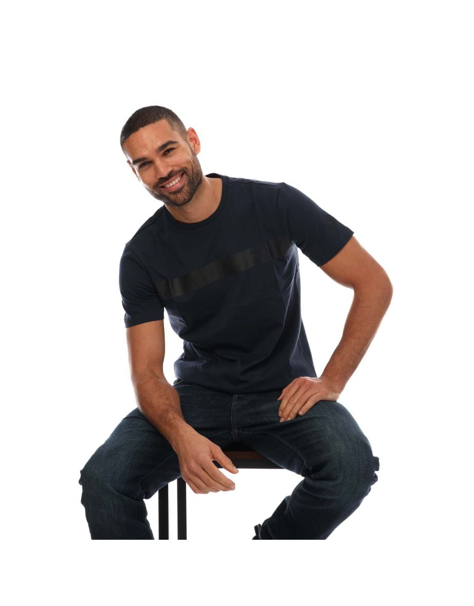 Men's Emporio Armani EA7 7 Series T-Shirt in Blue - 3