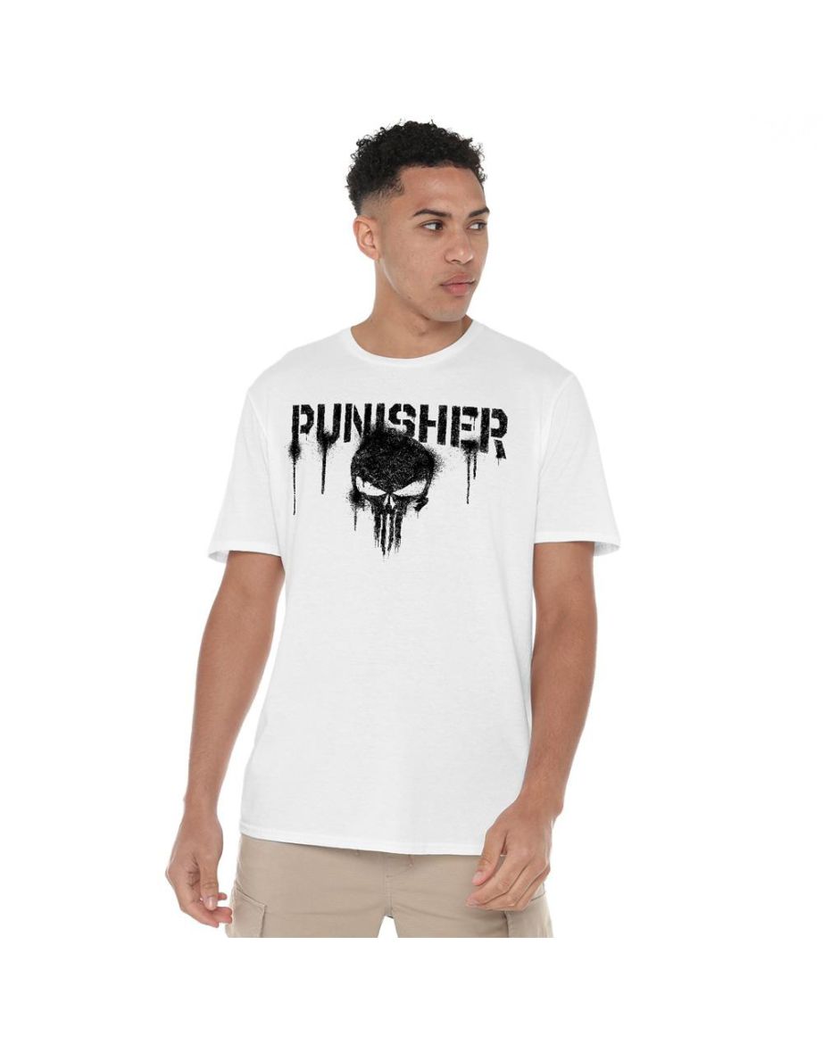 The Punisher Mens Logo T-Shirt - White