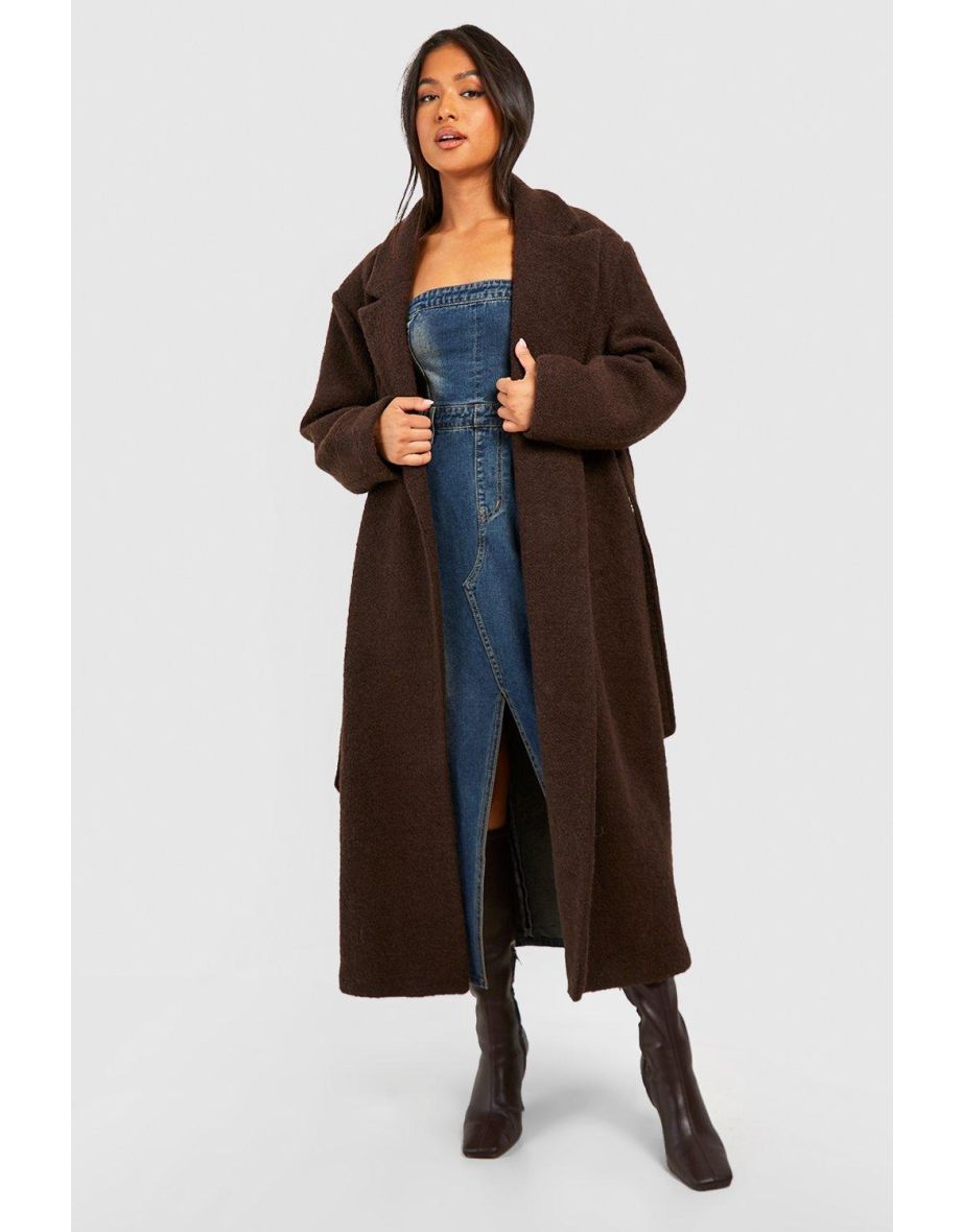 Petite belted wool outlet coat