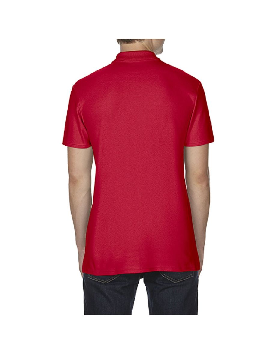 Gildan Softstyle Mens Short Sleeve Double Pique Polo Shirt - Red - 2