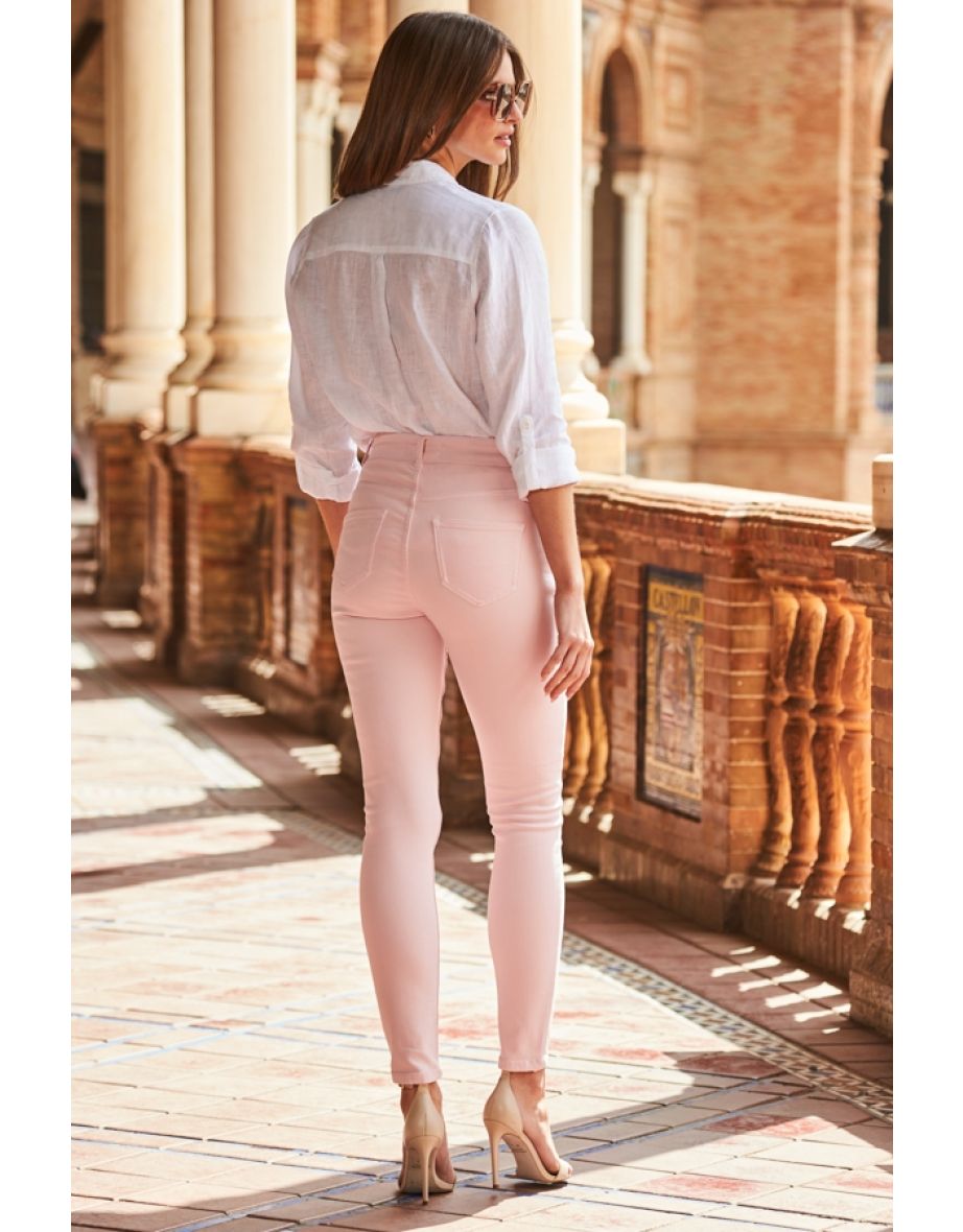 Soft Pink Perfect Skinny Jeans - 4