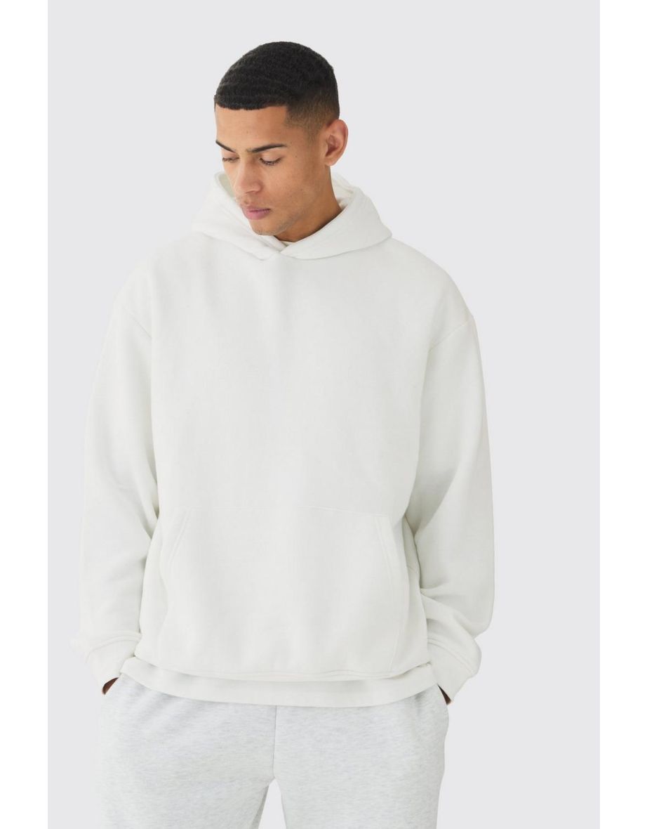 Basic Oversized Over The Head Hoodie - white