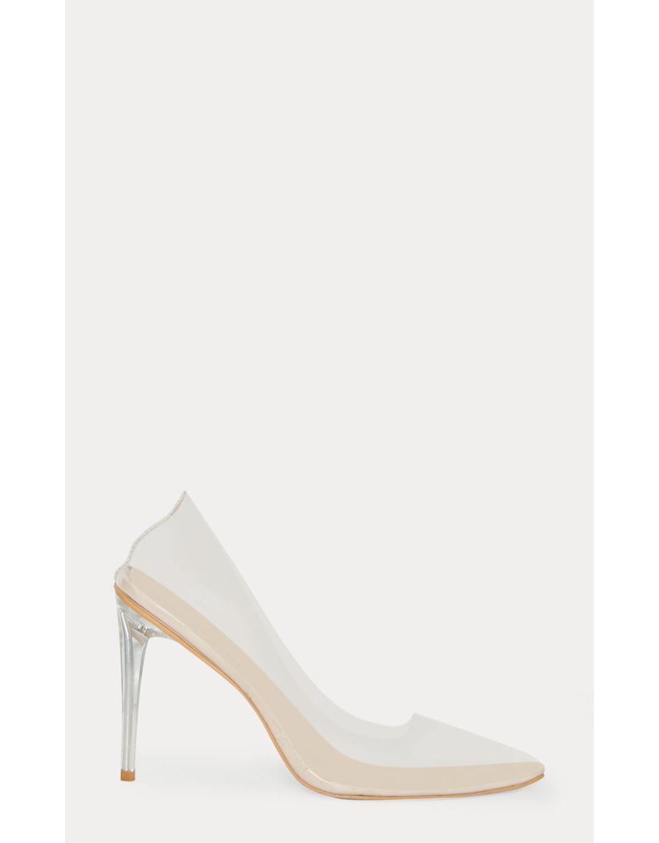 Clear Heeled Court Shoe