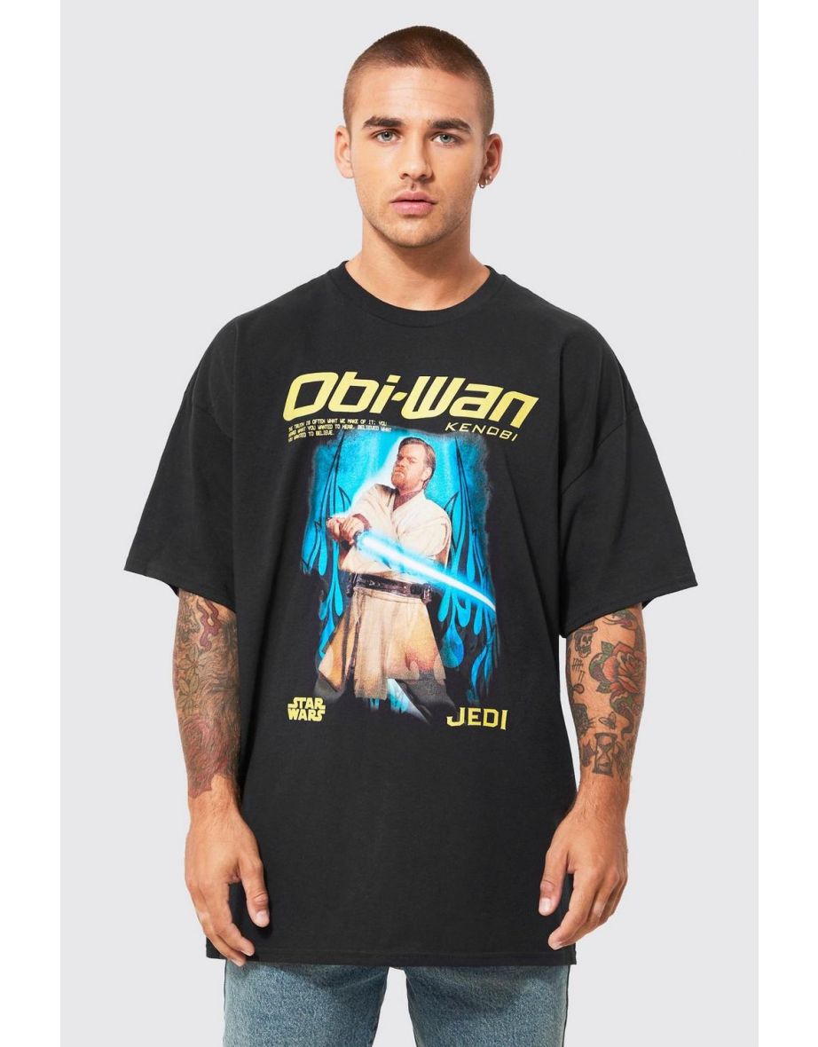 Oversized Star Wars Obi Wan License T-shirt - black