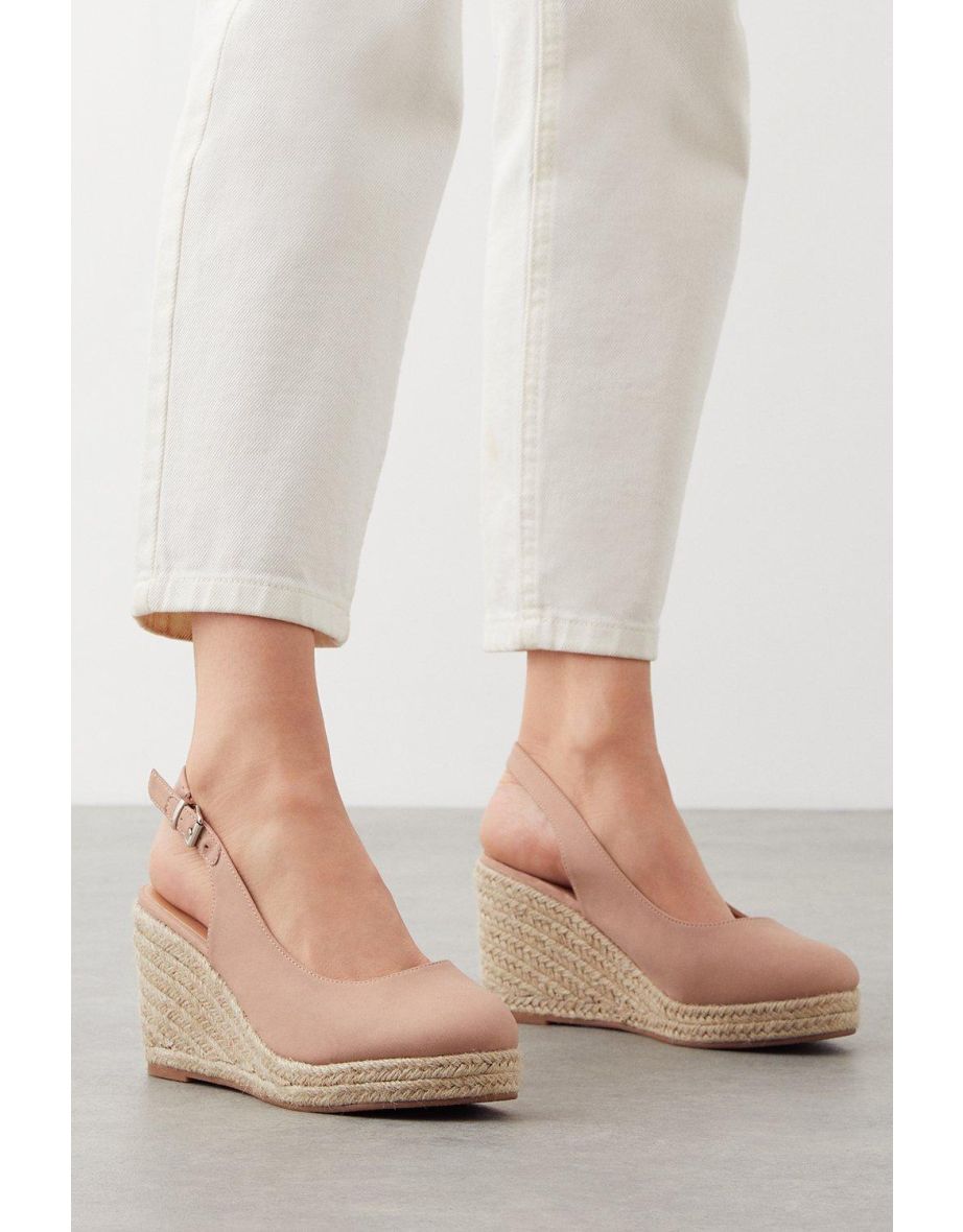 Wide fit nude discount wedges