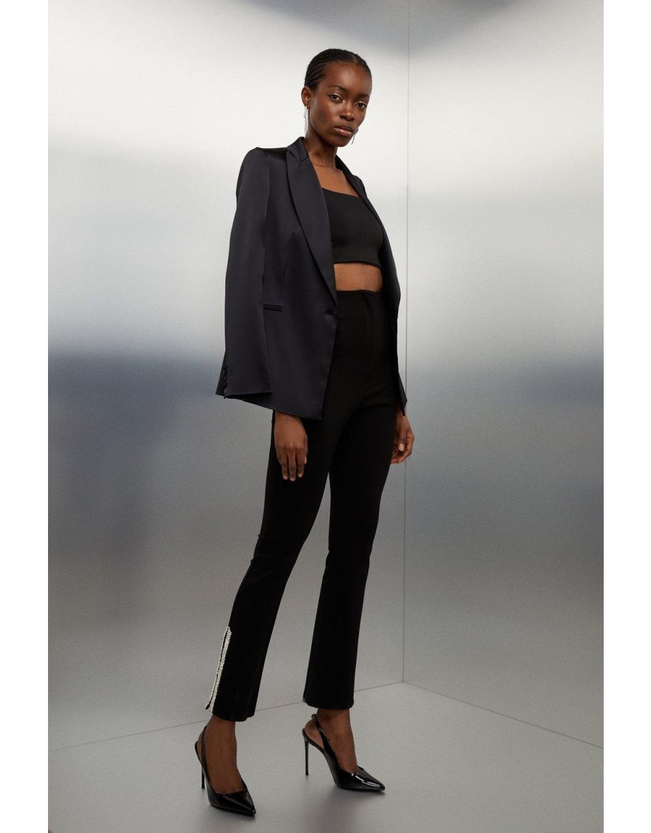 Diamante Trim Ponte Legging