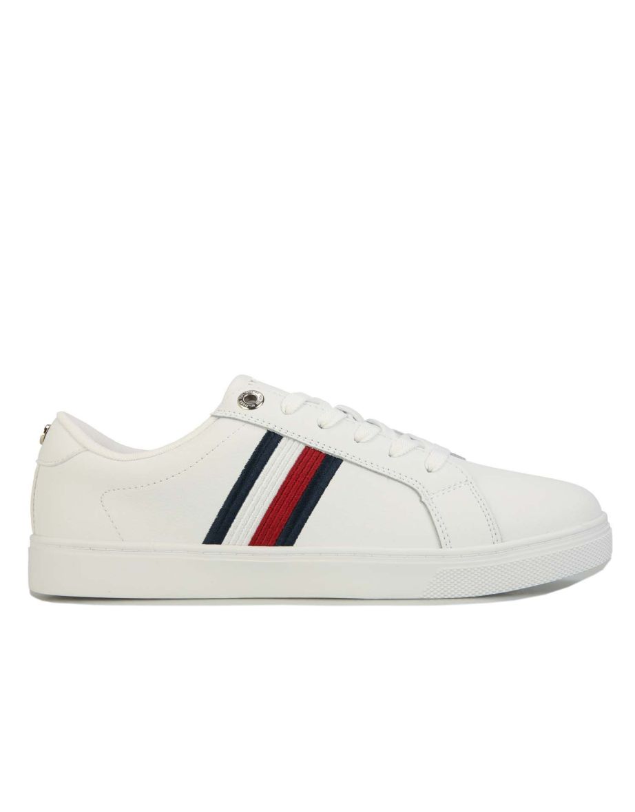 Women's Tommy Hilfiger Essential Stripes Trainers in White