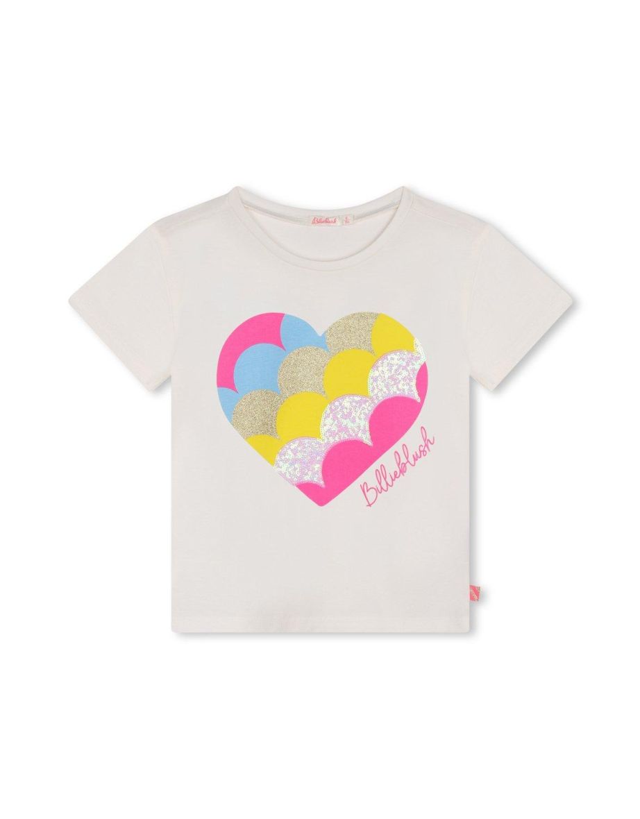 Billieblush Sea Shell Print T-shirt Ivory