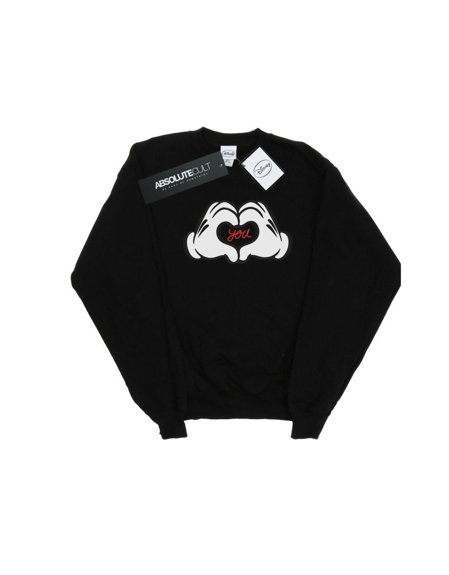 Disney Girls Mickey Mouse Loves You Sweatshirt - Black - 1